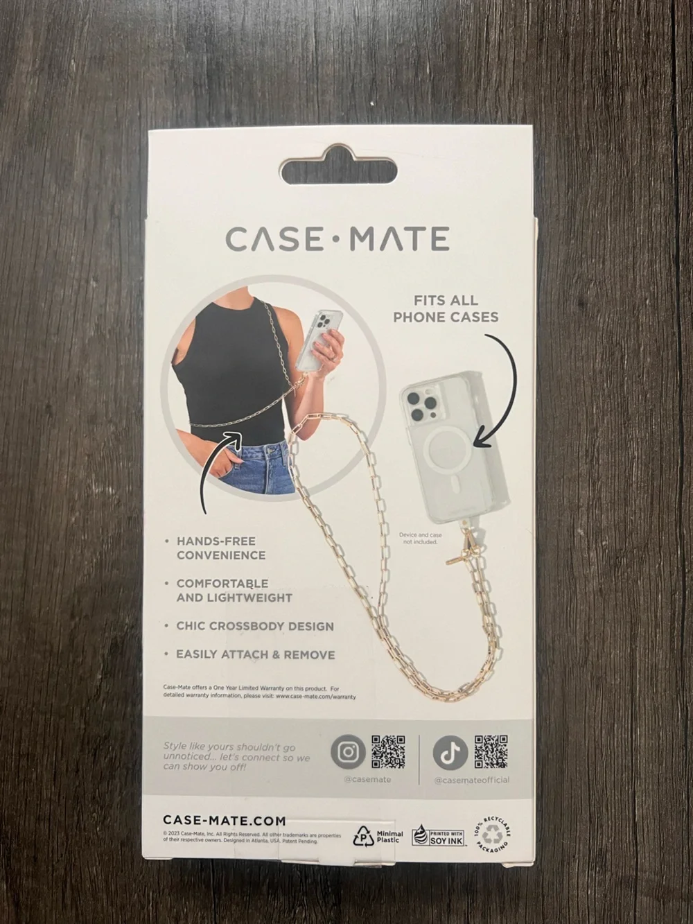 case-mate Gold Chain Phone Crossbody Strap